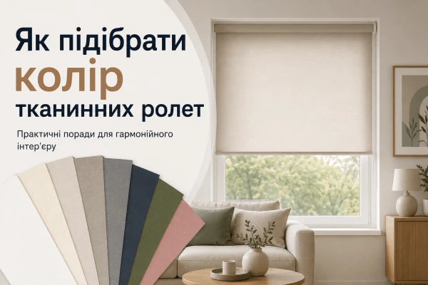 Як підібрати колір тканинних ролет