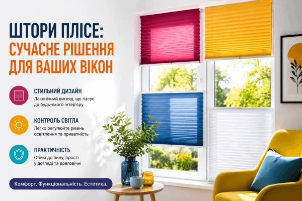 Штори плісе: сучасне рішення для Ваших вікон
