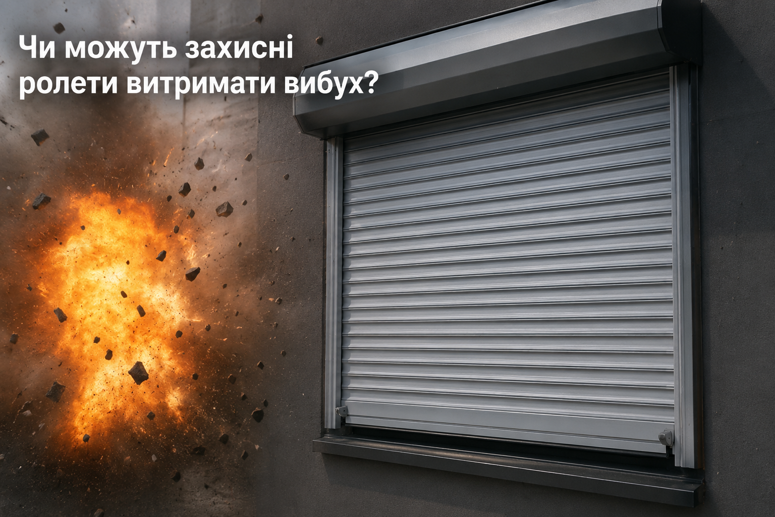 Protective roller shutters against explosion - ZAMER testing
