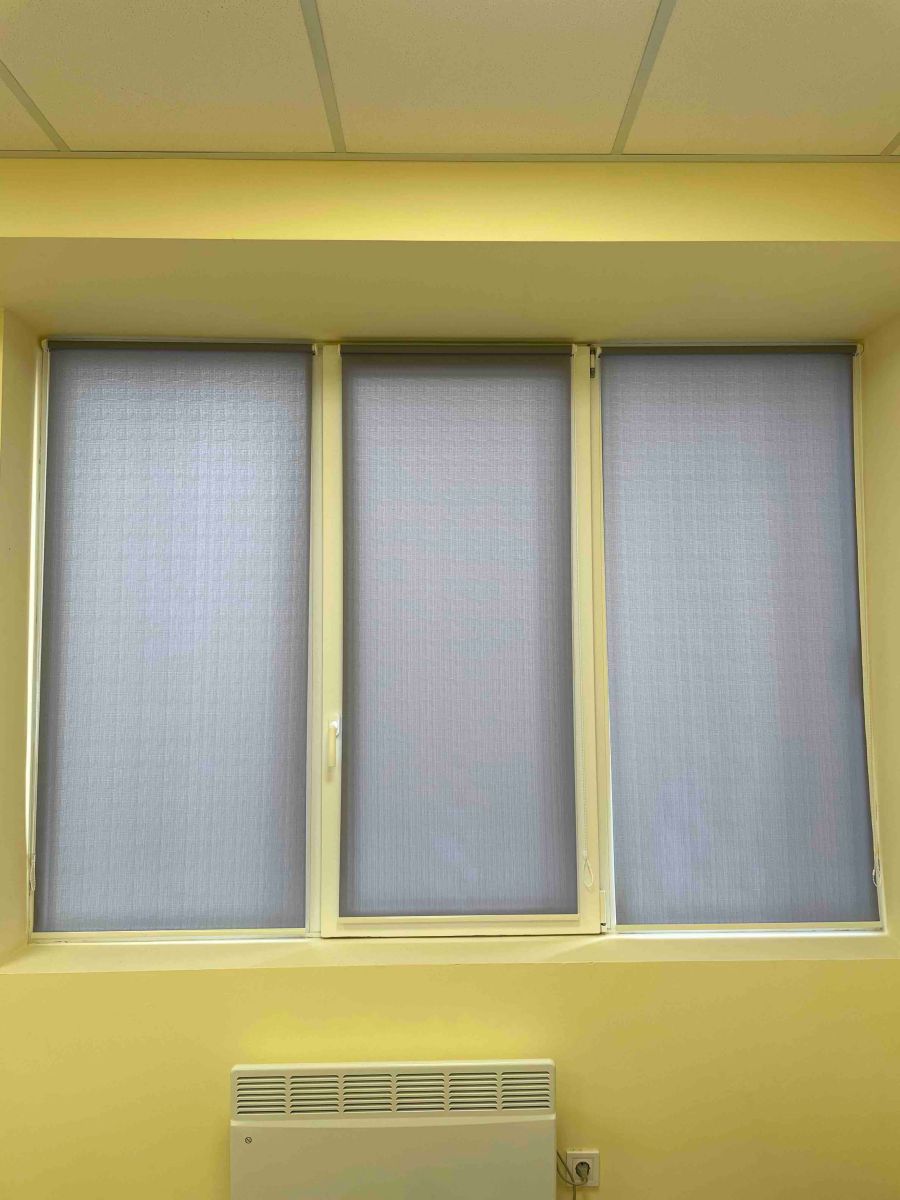 Roller blinds on plastic windows Kharkiv — modern grey color